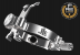 The JLV Ligature for saxophones Finishes : Silver plated