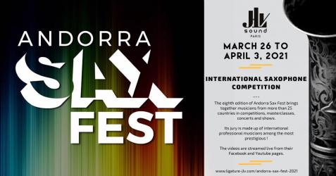 From March 26 to April 3, 2021 - ANDORRA SAX FEST - 8th edition - Jean-Luc VIGNAUD, inventor of JLV Ligatures, will be present at this event to present the range of JLV Ligatures, its new developments and participate in the award ceremony to the Laureates