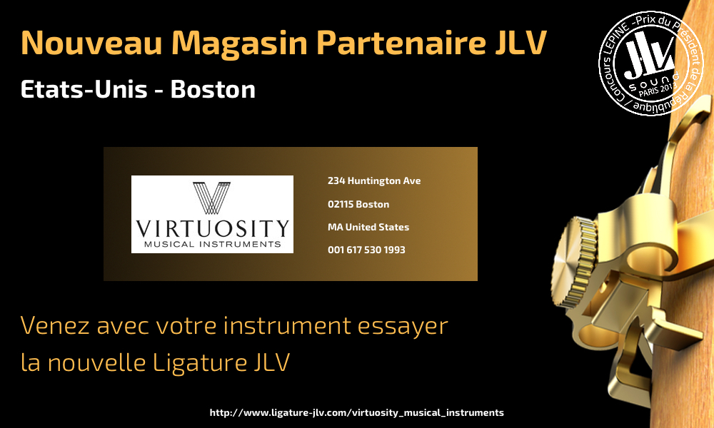 Communication nouveau magasin partenaire JLV Virtuosity Musical Instruments