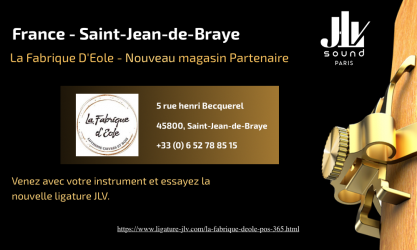 La Fabrique d'Éole vous invite à venir découvrir les nouvelles Ligatures JLV à Saint-Jean-de-Braye